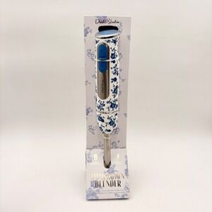 Dwell Studio Immersion Blender 500W 2-Speed Blue Floral White Handheld Mixer NEW